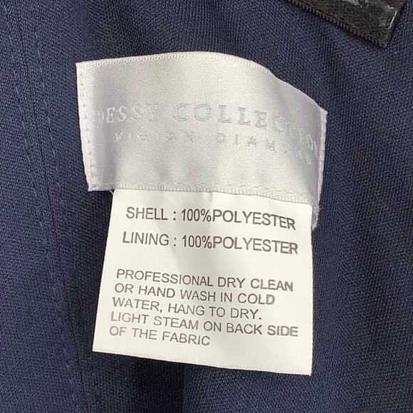 NEW! Dessy Collection Size 14 Spaghetti Strap Jumpsuit Midnight $263 msrp I21-8 - Picture 5 of 11